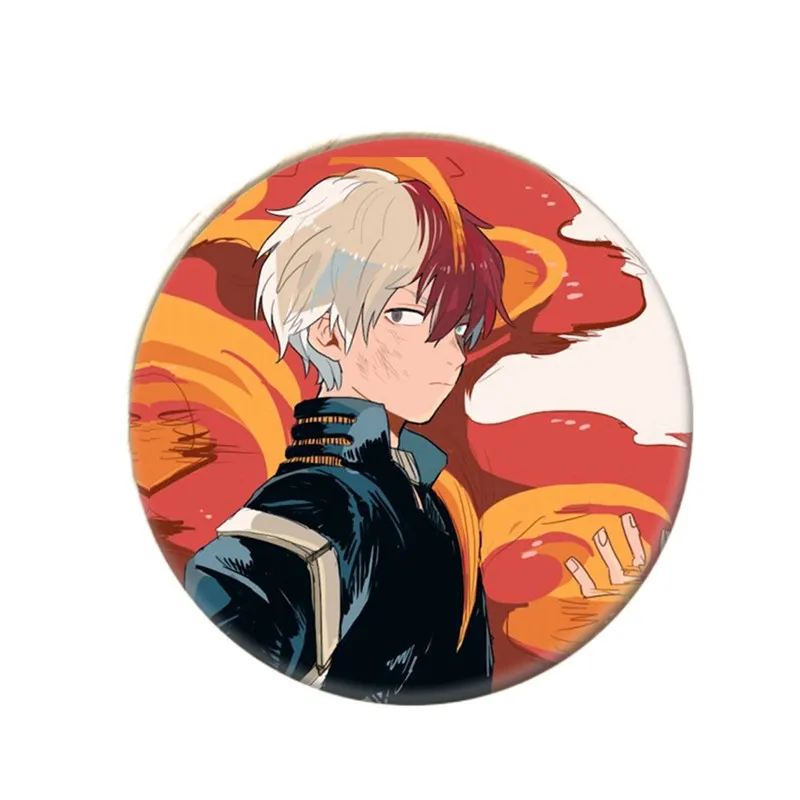 

1pcs Anime My Hero Academia Peripheral Cosplay Cartoon Round Acrylic Button Badges Bag Collectible Brooch Pins Accessories