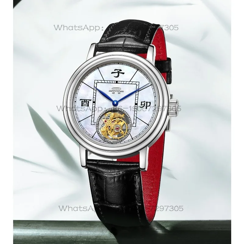 Фото Мужские механические часы Hanfeng Tourbillon с ручным заводом, золотые, футбольная тематика №3