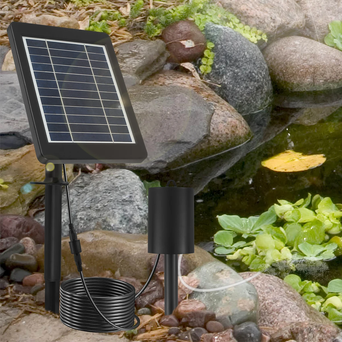 

NEW Solar Water Air Pump 6V 3W Solar Powered Oxygen Pump 3 Working Modes Water Oxygen Pump Portable Oxygenation Device Outdoor