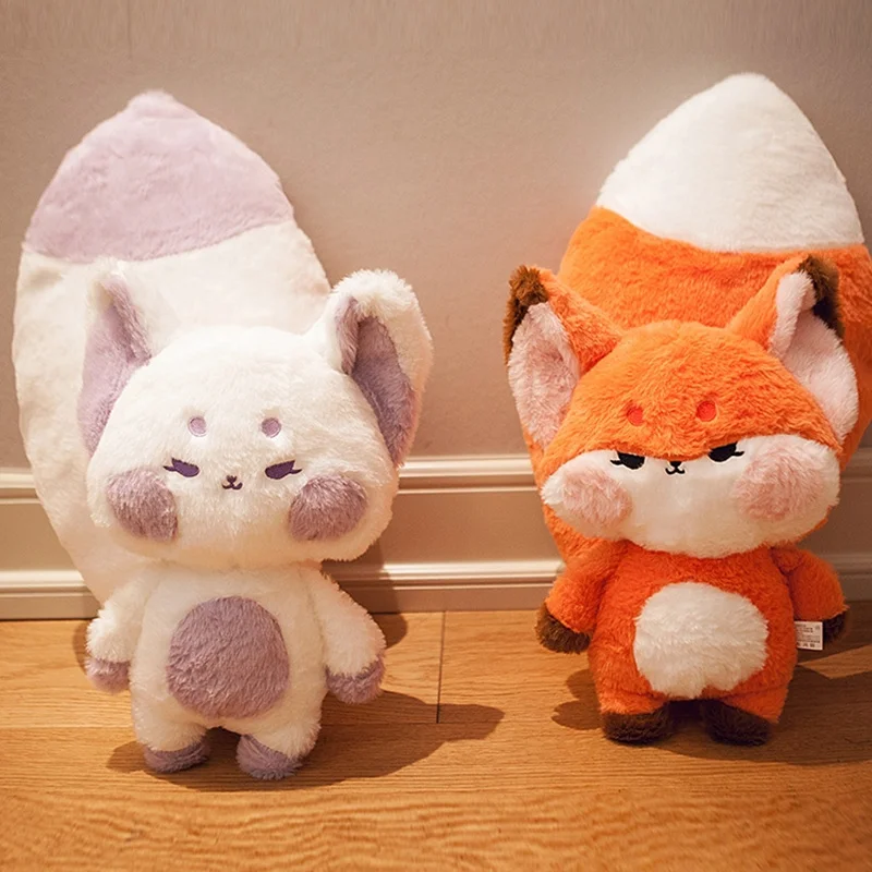 

60cm/100cm Kawayi Little Fox Plus Doll Dudu Cat Pillow Cut Doll Creative Room Decorative Kids Birthday Valentine's Day Gift