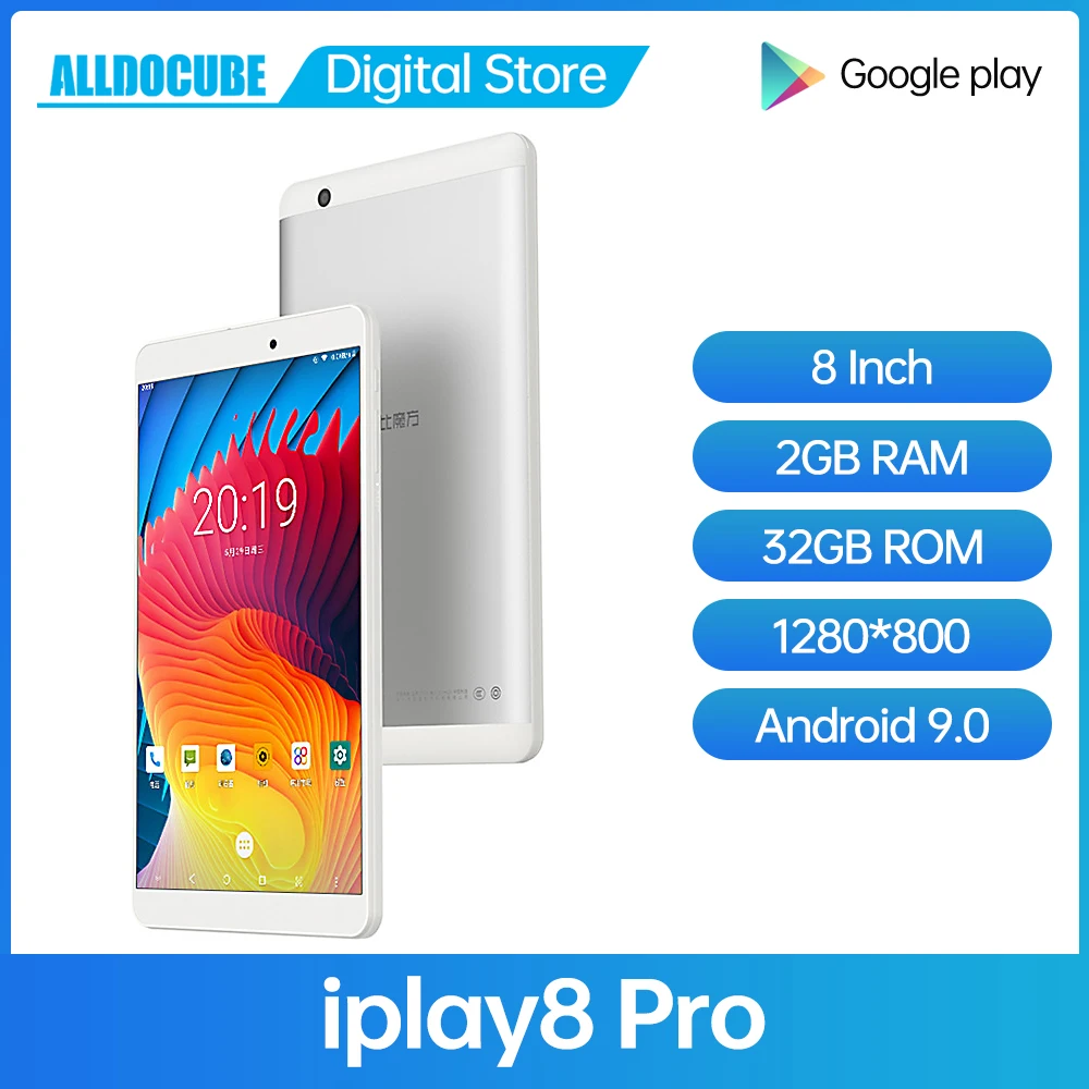 

Alldocube iplay 8 pro 800*1280 IPS Tablet Android 9.0 2GB RAM 32GB ROM 8 inch MTK MT8321 Quad core 3G Calling Tablet PC