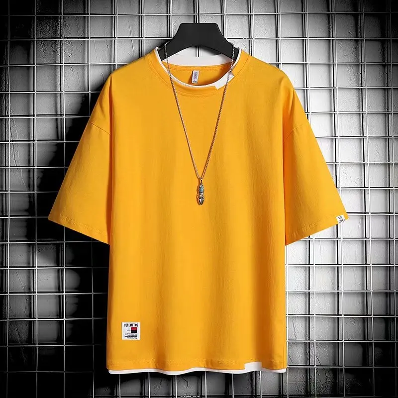 

EAEOVNI Summer Men T Shirt Solid Hip Hop Men T-Shirts New Casual Tshirts Street Brand Clothing Men Tee Shirts Short Sleeve Tops