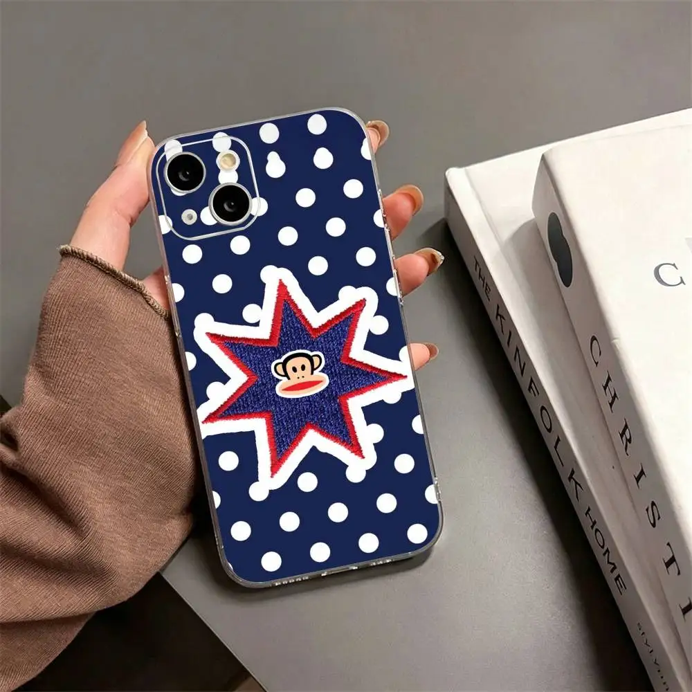 Фото Модный прозрачный мягкий чехол CUTE Paul Frank для iPhone 17, 16, 15, 14, 13, 12, 11 Plus, Pro Max №2