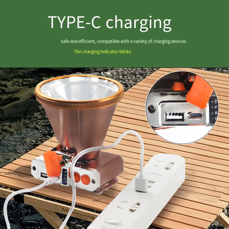 Мощный фонарь Ультраяркий многофункциональный портативный водонепроницаемый