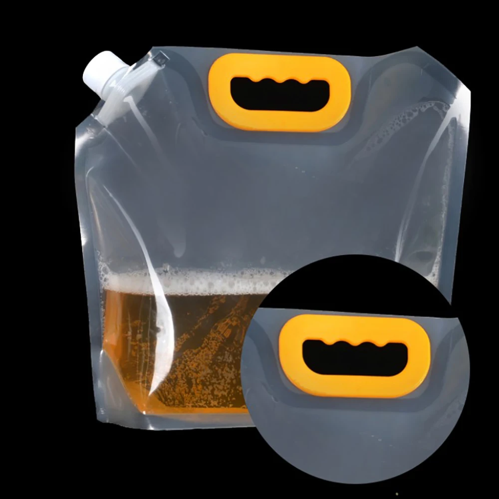 

Reusable Clear Drinking Bags with Spout - Ideal for Liquor, Beer - 1L to 10L Sizes - Heavy Duty Plastic Flasks for Outdoor