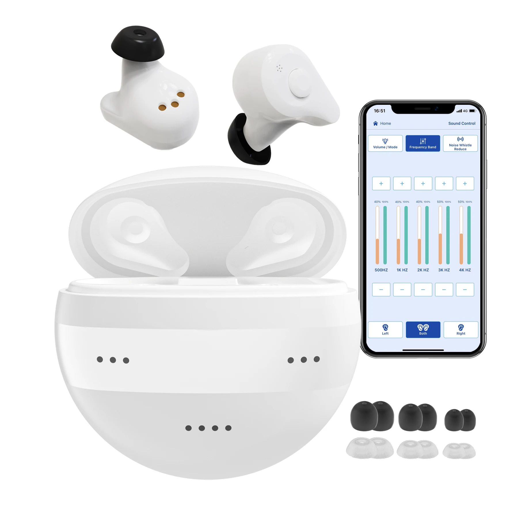 Bluetooth-слуховые аппараты для пожилых людей с зарядкой аккумулятором и