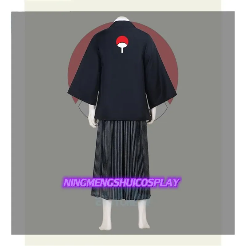 Костюм-кимоно для косплея аниме ниндзя Самурай Учиха Саске Рождество Хэллоуин