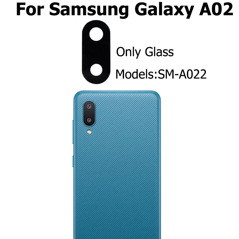 

10 шт. оригинальные стеклянные линзы для задней камеры Samsung Galaxy A02 с наклейкой запасные части