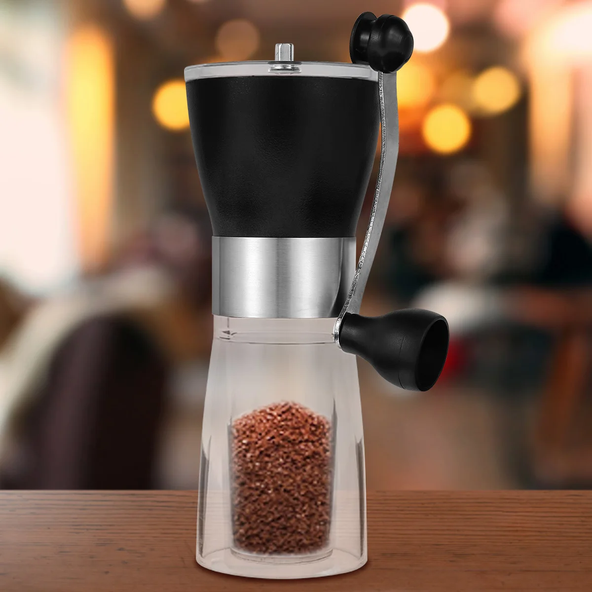 

Manual Coffee Grinder with Ceramic Burrs Hand Coffee Mill Portable Coffee Bean Grinder Hand Crank Coffee Mill for Home Office