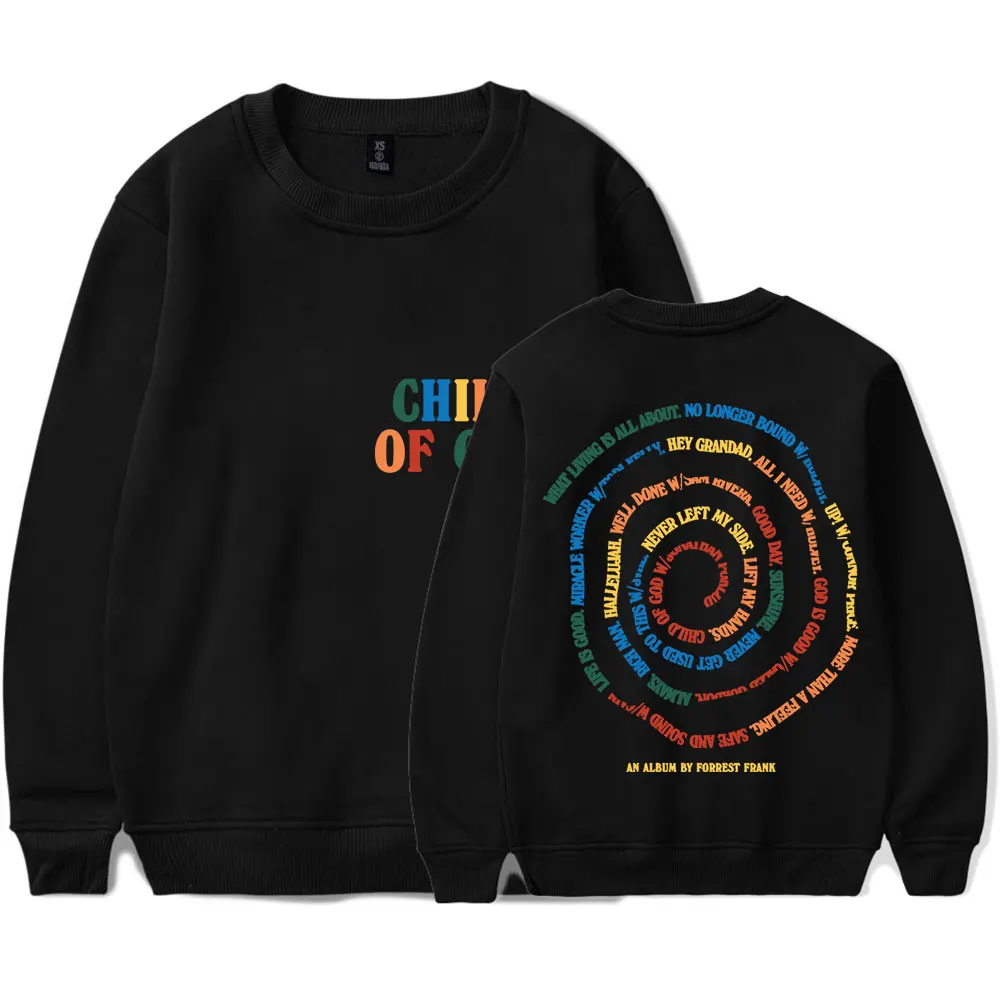 Толстовки с круглым вырезом Forrest Frank Rainbow Spiral Child of God Tour 2025 Merch косплей для женщин и