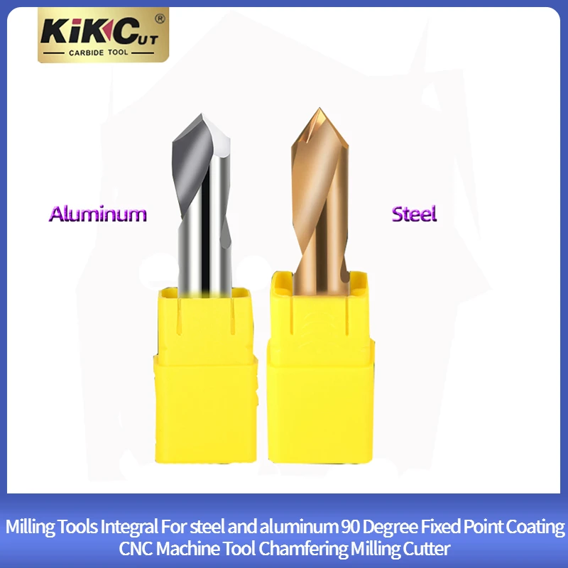 Milling Tools Integral for Steel and Aluminum 90 Degree Fixed Point Coating CNC Machine Tool Chamfering Milling Cutter