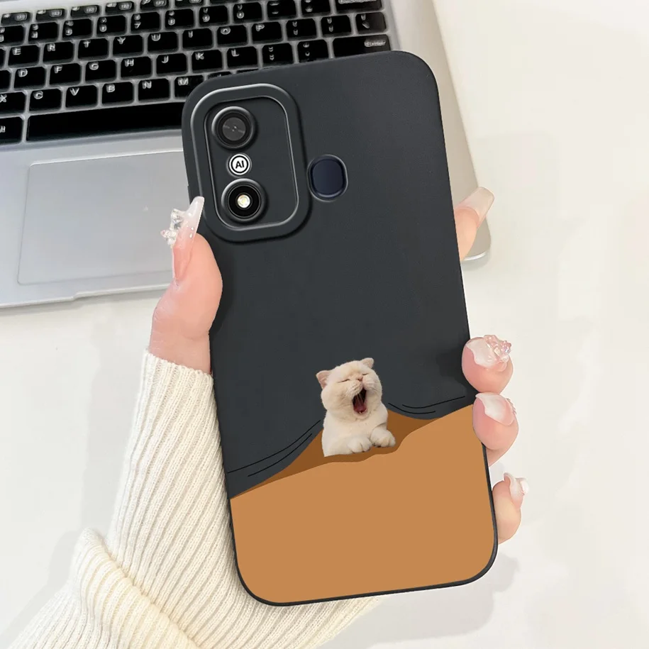 Мягкий силиконовый чехол для Itel A27 P17 A551L с изображением панды авокадо