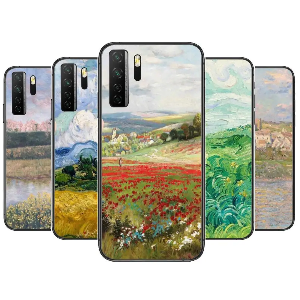 

Premium Oil Painting Landscape Black Soft Cover The Pooh For Huawei Nova 8 7 6 SE 5T 7i 5i 5Z 5 4 4E 3 3i 3E 2i Pro Phone Case c