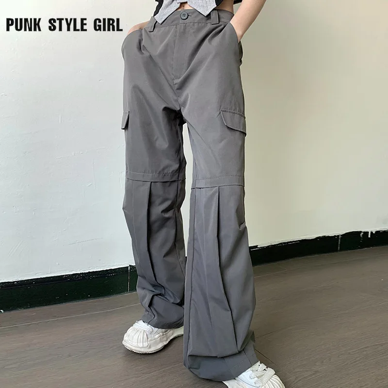 

Hip Hop Cargo Pants Women Techwear Vintage 2000s Alt Clothes 90s E Girl Grunge Baggy Trousers Aesthetic Casual Wide Leg Pants