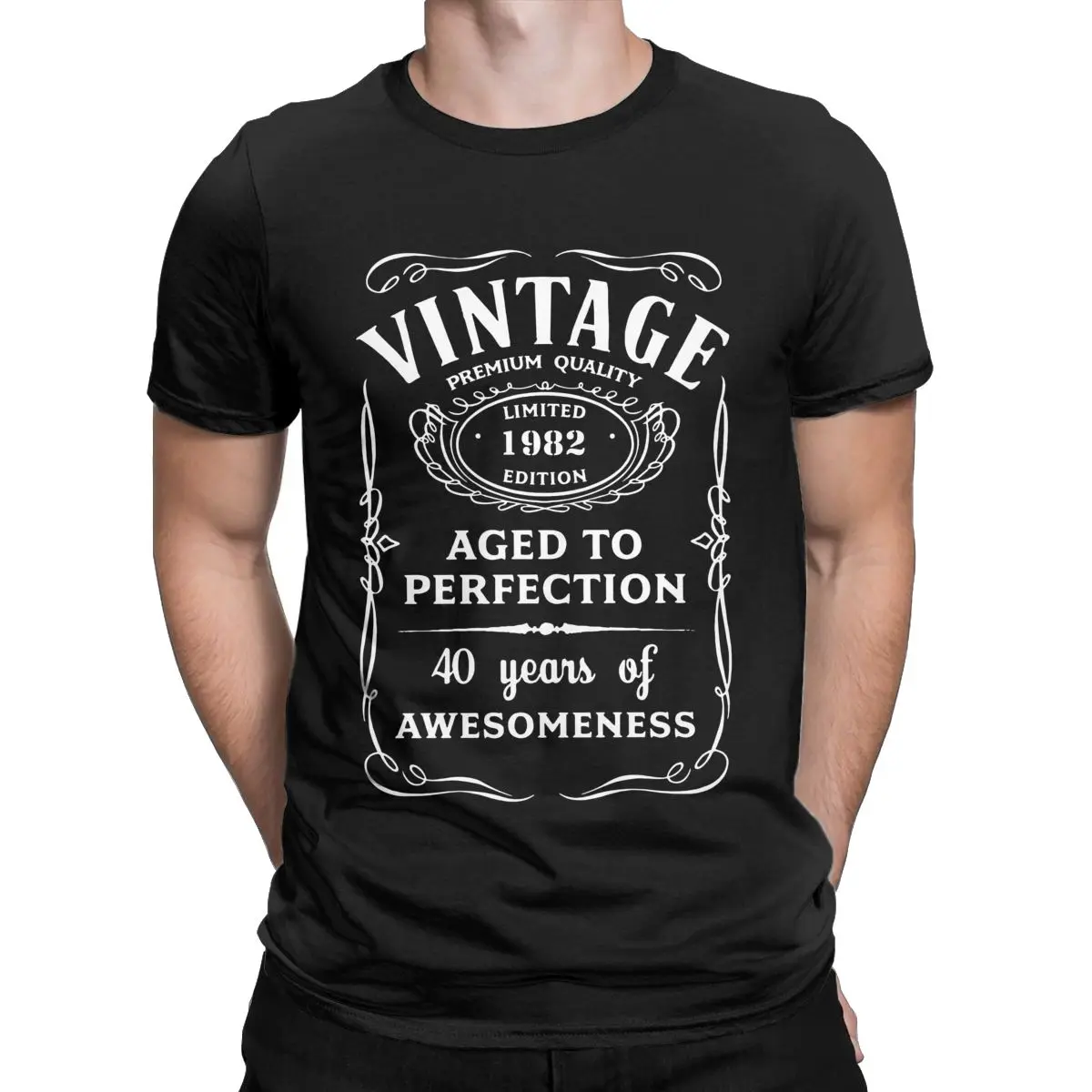 

Vintage Limited 1982 Edition 40th Birthday Gift Essential T Shirt Men's clothing Pure Cotton Crew Neck Tee Shirt Gift Idea