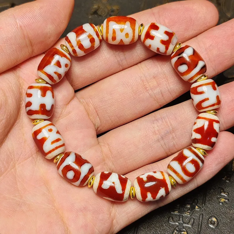 Браслет из красного агата с белыми отверстиями разные модели яркий амулет Tianzhu