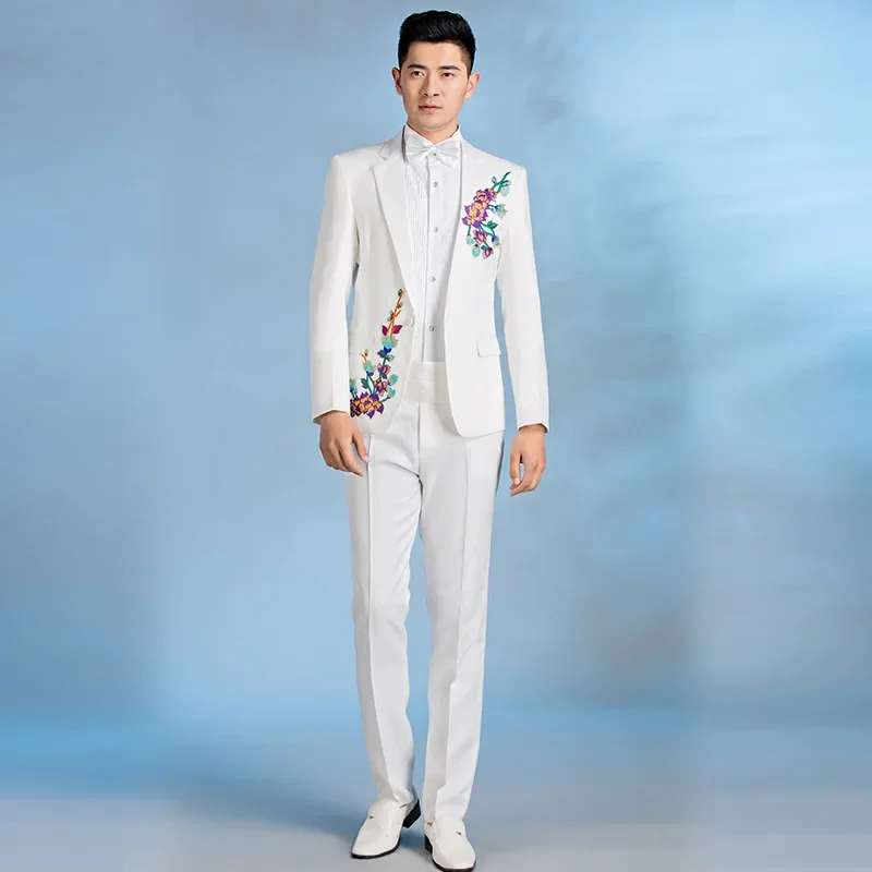 Комплект из 2 предметов костюм певицы Emcee мужской деловой свадебный ансамбль с