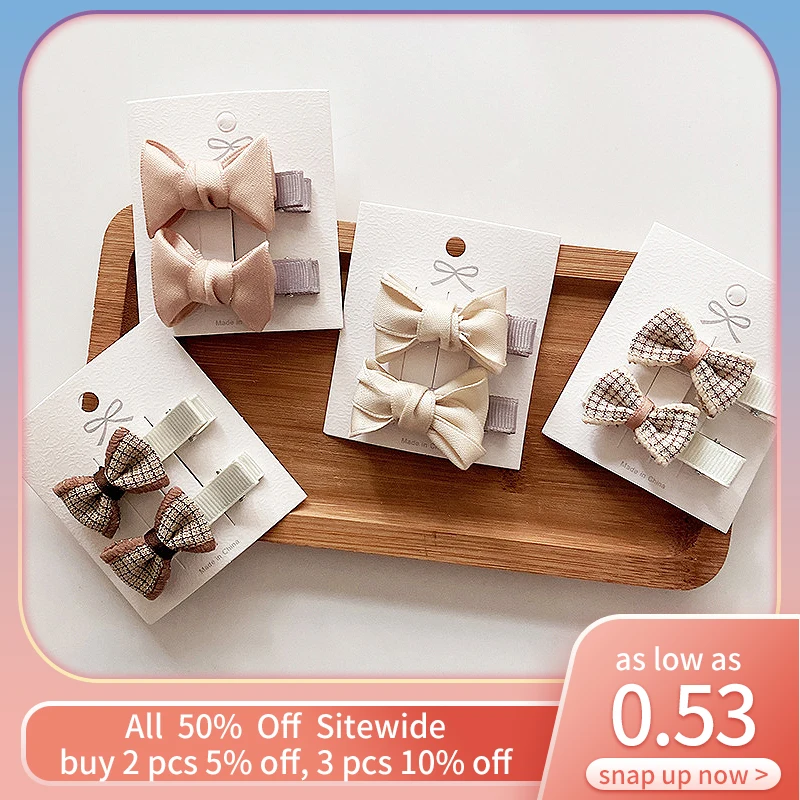 

2 шт., детские заколки для волос с бантом