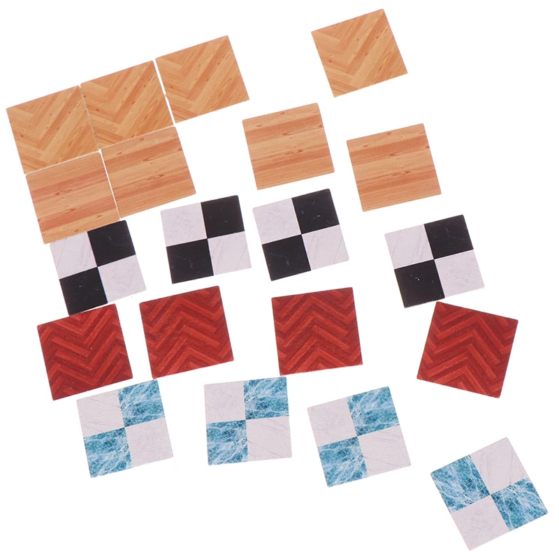 

9Pcs/Set 1:12 DIY Doll House 50X35CM Kitchen Dining Room Bathroom Living Room Floor Wallpaper