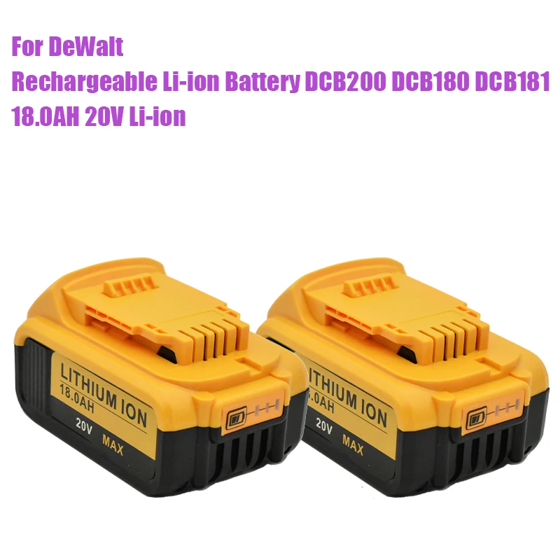 

Сменный литий-ионный аккумулятор Dewalt Tools, 20 в, 18 Ач, DCB200, DCB184, DCB181 для электроинструмента DeWalt MAX, XR, литиевые батареи 18000 мАч