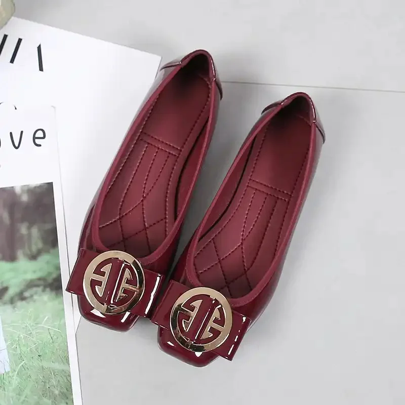 

Женская обувь Oraqwlj, новинка весны 2023, модная повседневная Корейская универсальная женская обувь на плоской подошве с квадратным носком, большие размеры