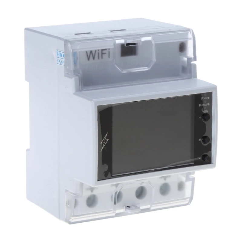 

Electricity Usage Monitor Rail Mounting 2.4inch Color Display Digital Energy- Meter Tester Energy-Monitor Switch-Breaker