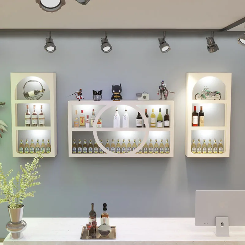 Винтажный шкаф для барной мебели Современная Вертикальная квадратная узкая