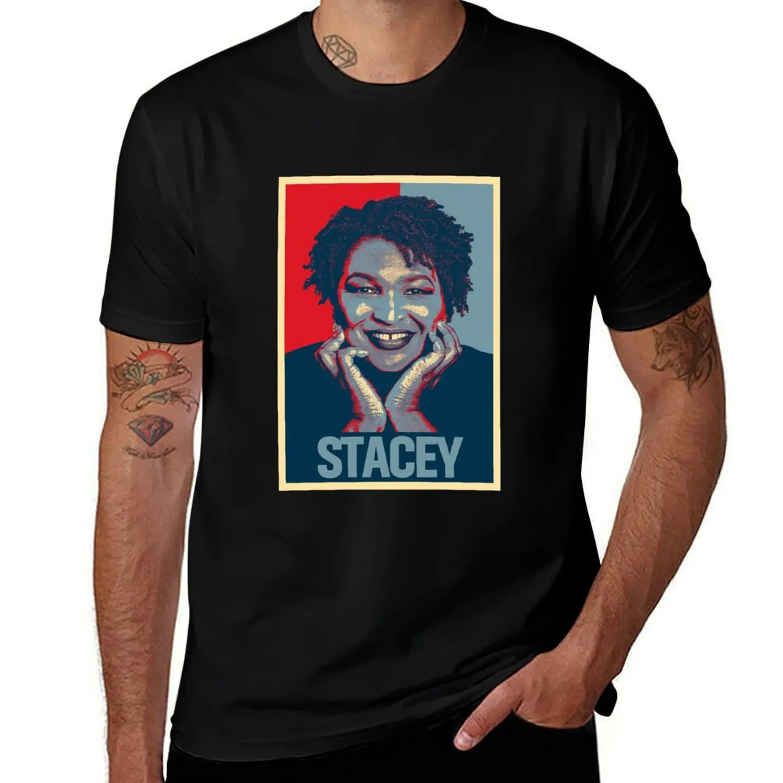 Фото Футболка Stacey Abrams в рабочем стиле, повседневная футболка №1