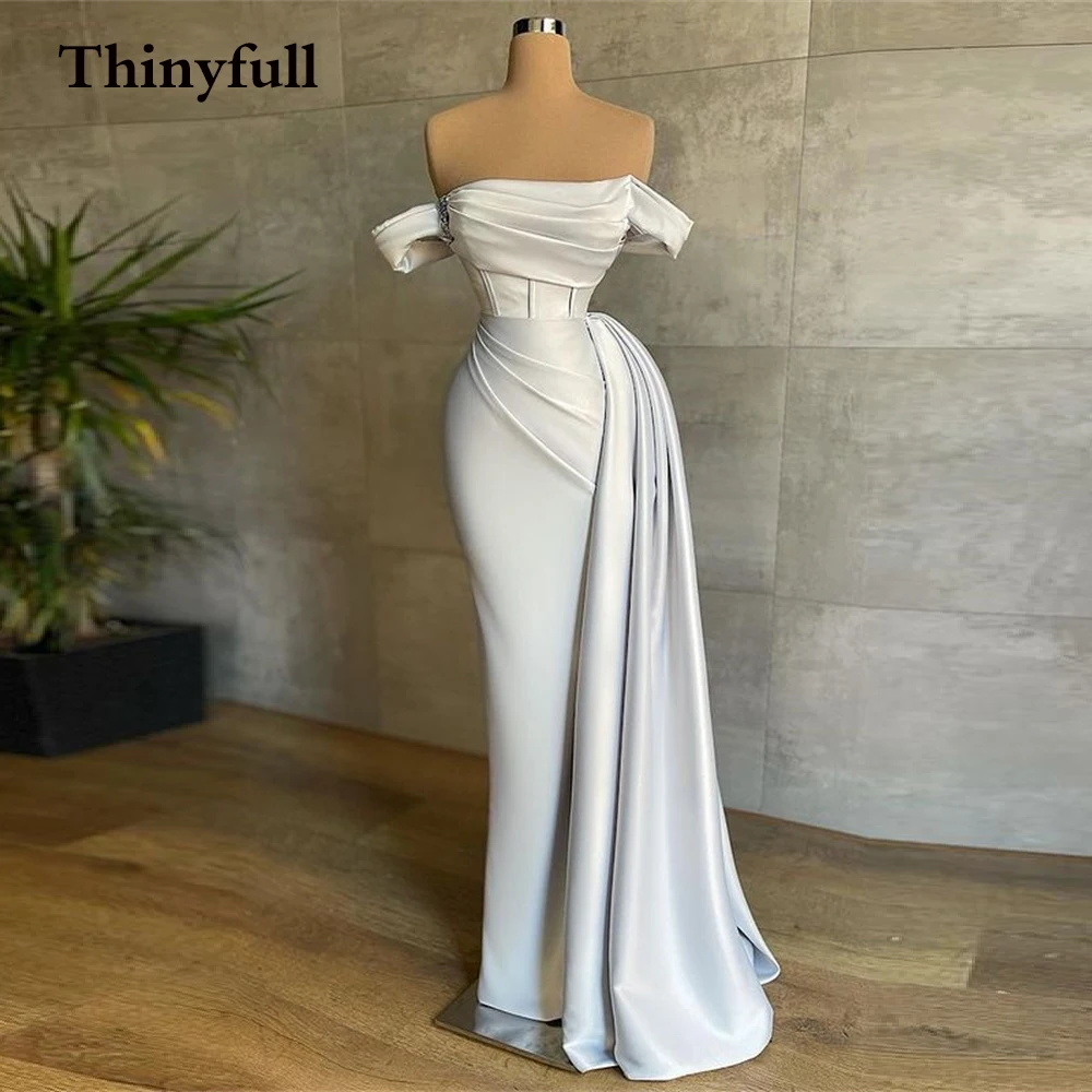 

Элегантные Длинные атласные свадебные платья принцессы без бретелек с открытыми плечами в стиле бохо, платья для невесты в стиле кантри и п...