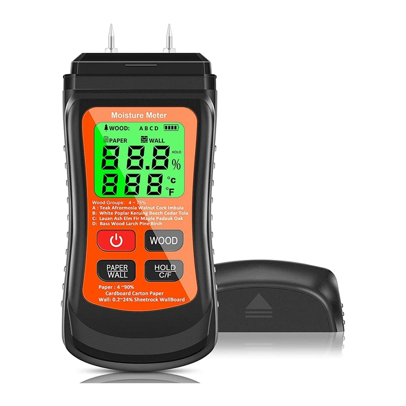 

Потребительский измеритель влажности древесины, цифровой детектор влажности pin, ЖК-дисплей с 3 режимами, детектор Влажности для домашнего д...