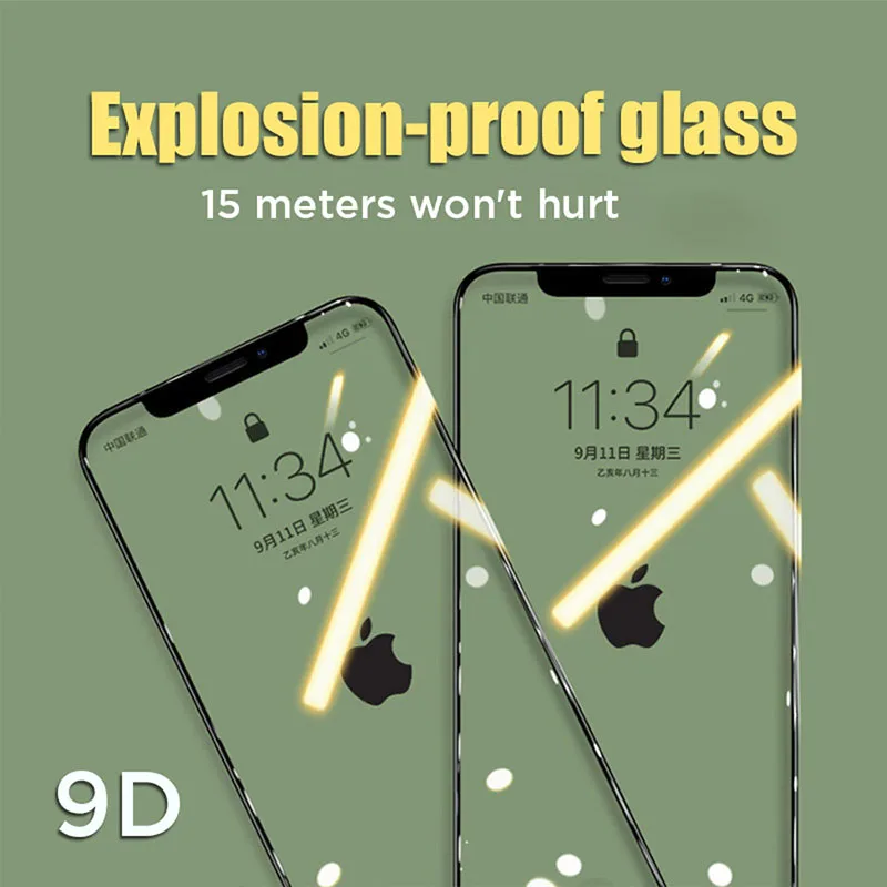 Защитное стекло 4 в 1 для iPhone 13 Pro Max Mini закаленное защиты экрана камеры 11 12 XR XS X |