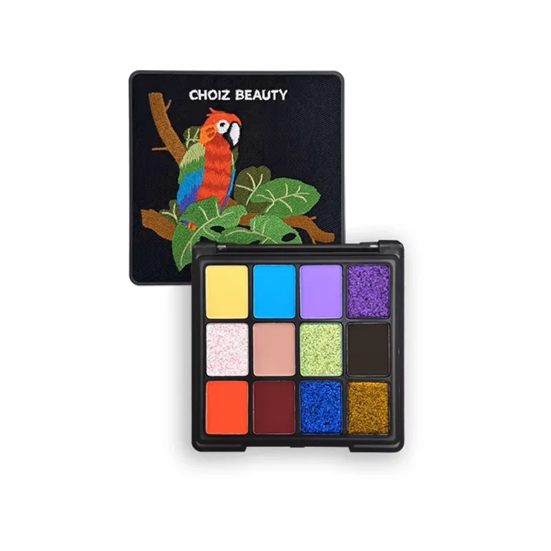 Choiz Beauty 12 цветов матовые тени для век мерцающие синие фиолетовые зеленые с