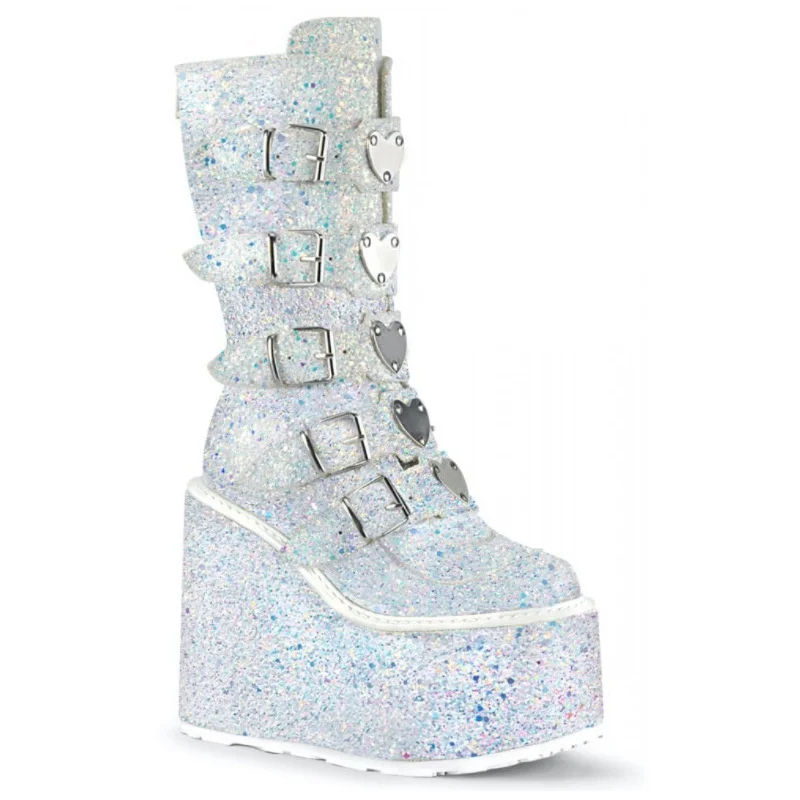 Women's Cosplay High Boots Winter Long Tube Leather Knight Boot Punk Gothic Classic Black High Heel Shoes Knee-High