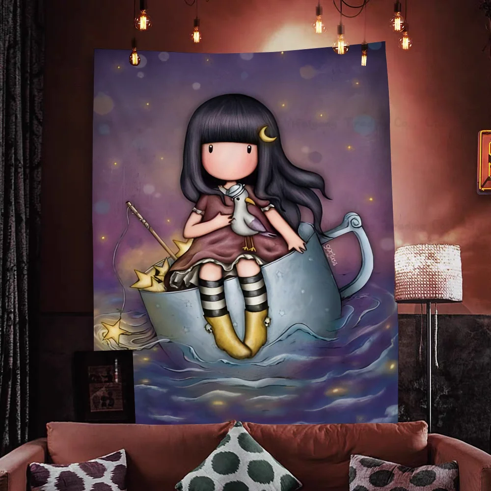 S-Santoro-Gorjuss милый гобелен с рисунком девушки художественная печать японский