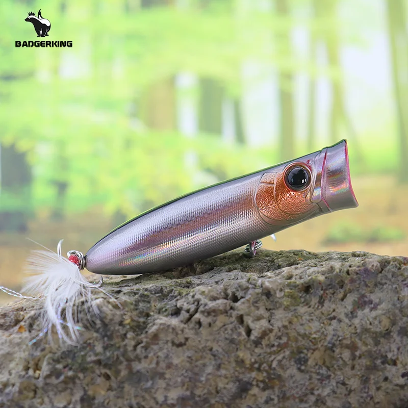 

Medium size Top water fishing popper fishing lure wobblers with big mouth top water hardbait artificia lures 9cm 20g box packing