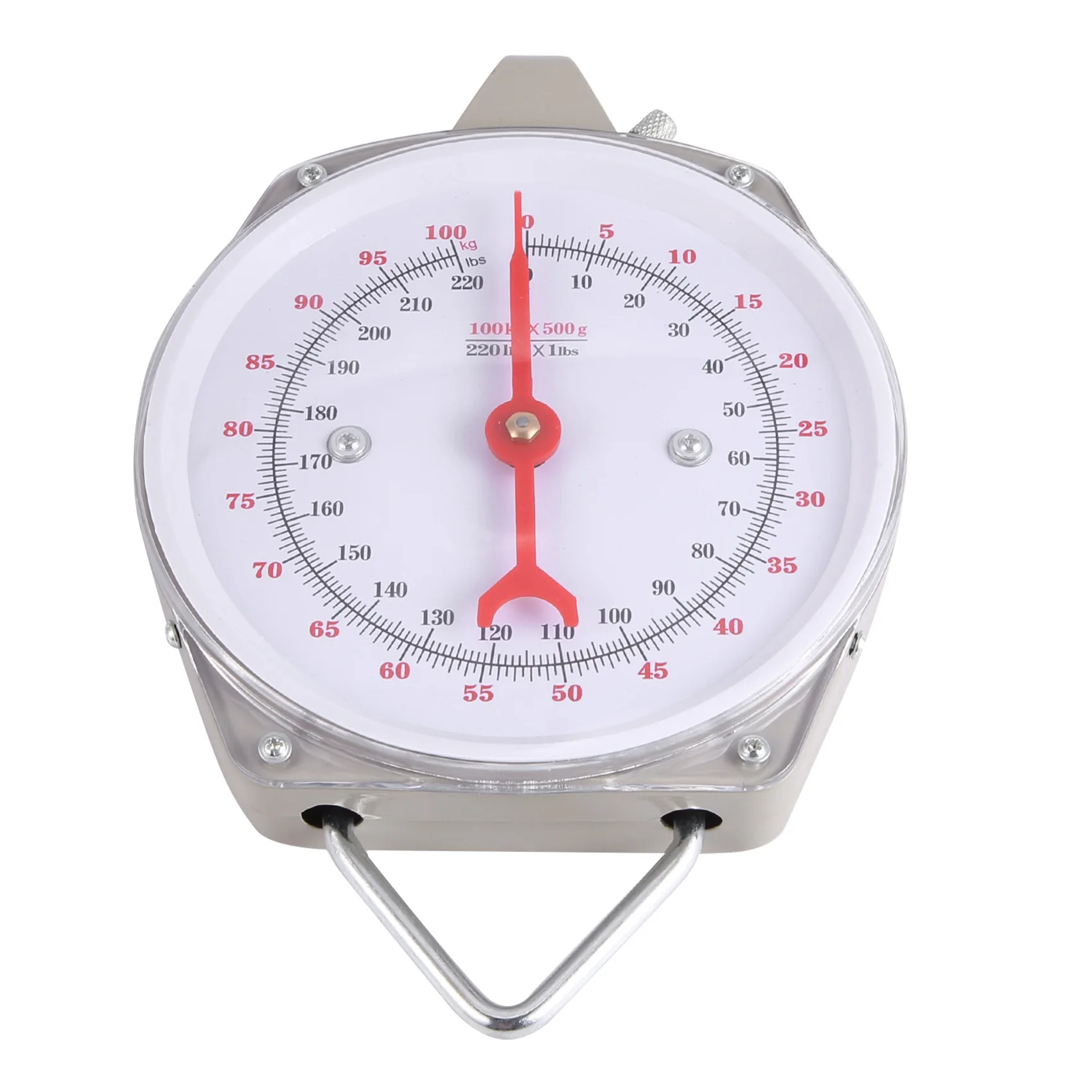 Механические подвесные весы с 2 крючками 100 кг фунтов