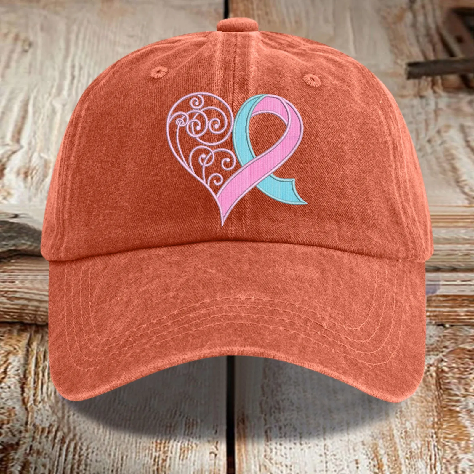 Унисекс потертая женская шляпа с рисунком в виде сердца