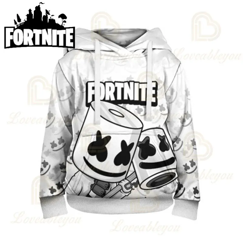 Толстовка Fortnite с капюшоном Игра Битвы худи 3D Victory Royale Детская толстовка для