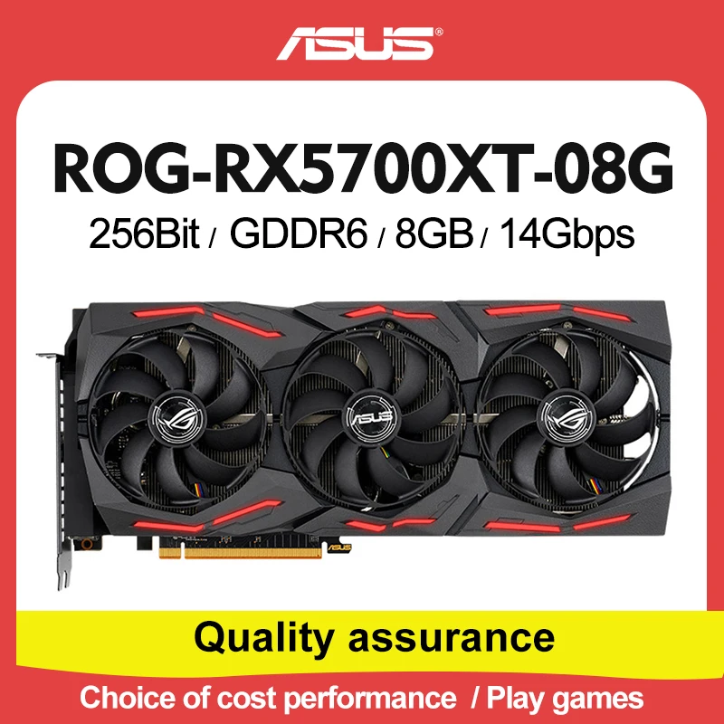 Asus high-end unique AMD ROG RX5700XT-08G  GDDR6 256 bit game desktop computer graphics card PK RTX3060