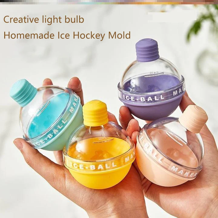 

Creative Ice Ball Mold Whiskey Spherical Ice Cube Light Bulbs Ice Mold Food Grade Silicone Ice Tray Homemade DIY Ice Ball Mold