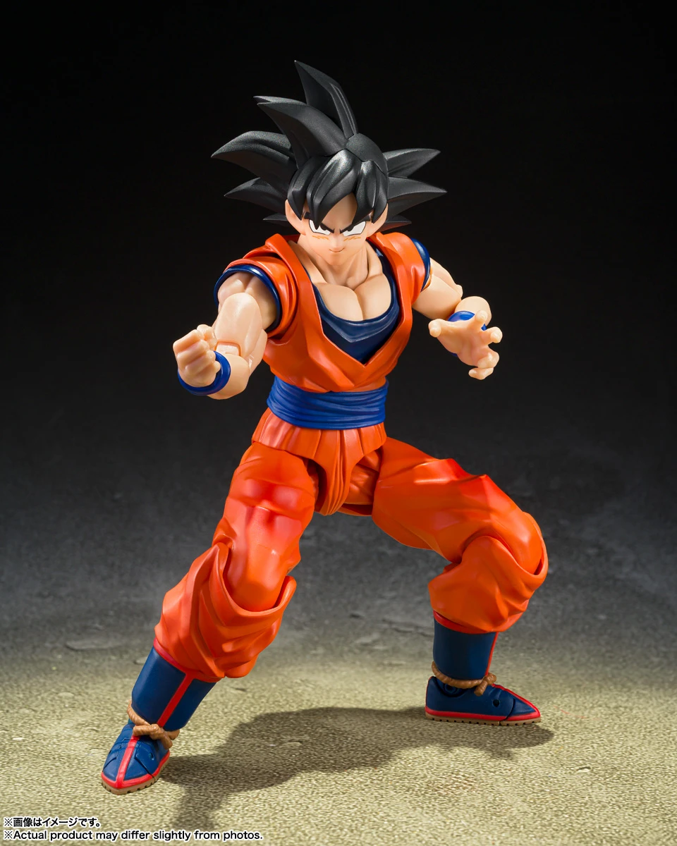 Фото В наличии: Оригинальная фигурка BANDAI SHFiguarts Сон Гоку (Добрый Сайян) из аниме Dragon Ball Z, коллекционная модель, игрушка №4