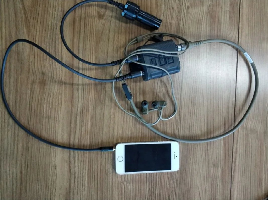 TS TAC-SKY Invisio V60 Compatible With V60 Plug to 3.5 Phone Plug Adapter Cable