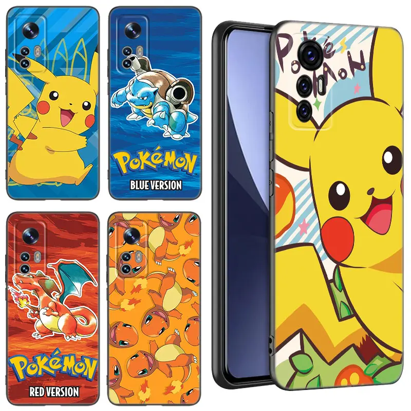 Черный силиконовый чехол Monsters P-Pokemons для телефона Xiaomi Mi 9 SE 8 10T 11 12 13 Lite 9T 11T 12S 12T 13T 14