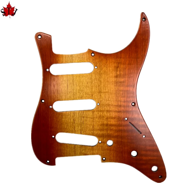 

8 Hole Strat Stratocaster Electric Guitar Solid Maple Wood SSS Pickguard Scratch Plate For FD ST Style Guitar