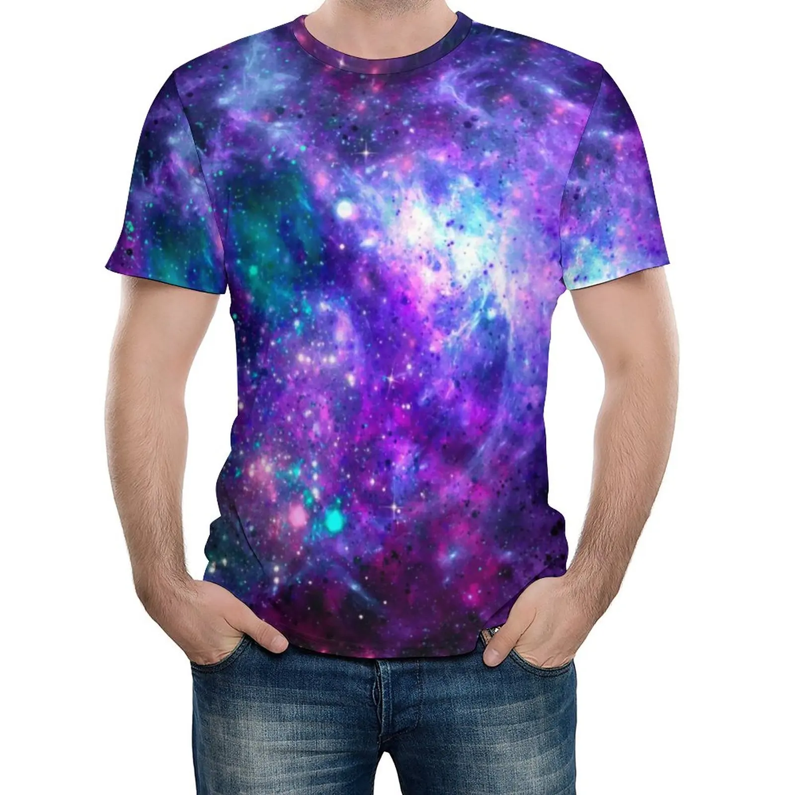 

Fantasy Galaxy Sky T-Shirt Cosmic Space Print Awesome T-Shirts Crew Neck Fashion Tshirt Summer Men Printed Tees Plus Size