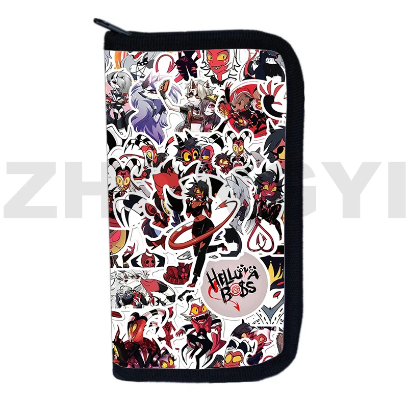 Модный мужской кошелек в стиле аниме Helluva Boss для монет большие наличные сумки