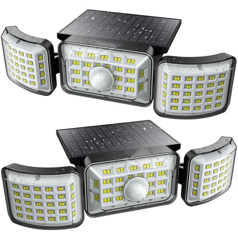 

Solar Lights Outdoor, 188 Leds, Solar Flood Lights, 270° Angle Illumination Solar Motion Sensor Lights, IP67 Waterproof
