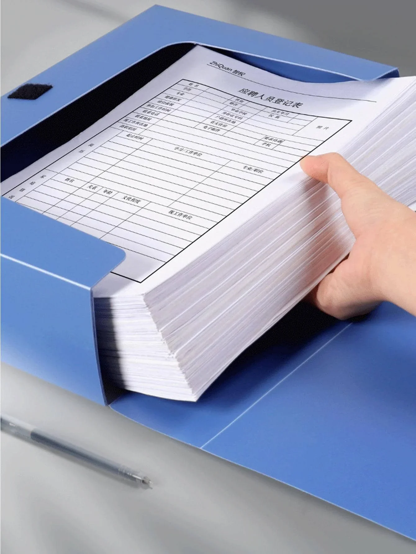 10 thickened A4 File box Office supplies 2/3.5/5.5/7.5CM plastic file bag book folder