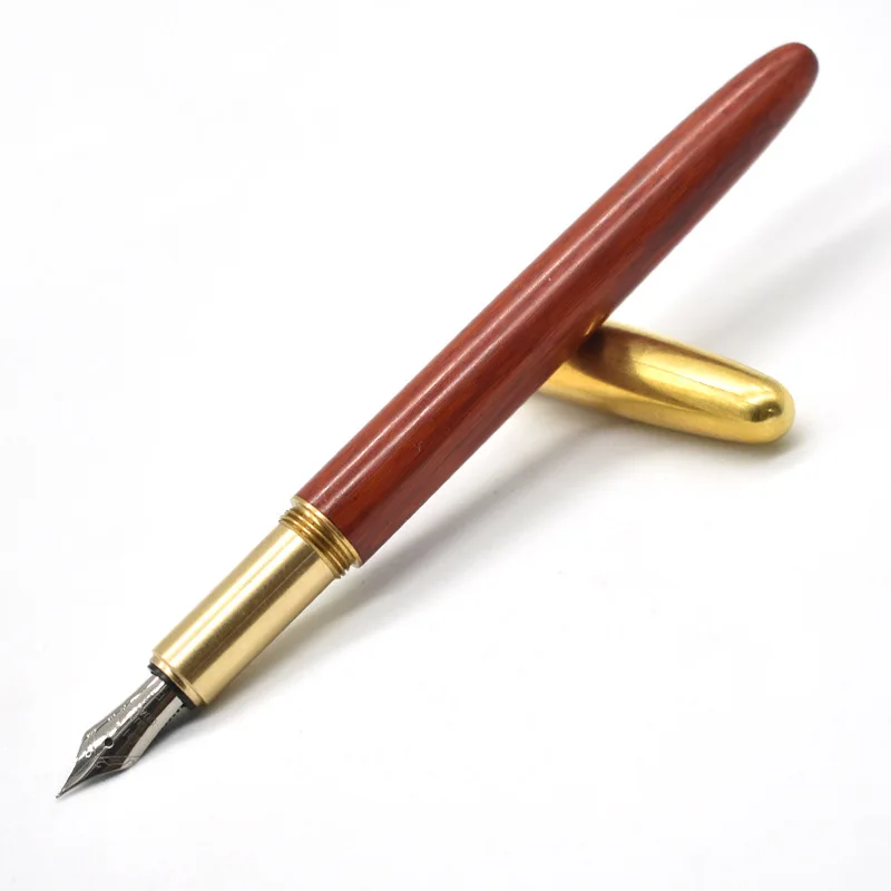 

High Quality Wooden Adult Pen Fountain Pen Calligraphy Nib 0.58mm Office Signature Pen 2022 New Pens for Writing