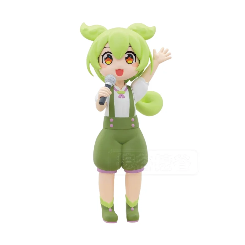 Фото Оригинальная фигурка Bandai Banpresto Zundamon в позе, что она поет, в наличии, модель-игрушка, украшение для рабочего стола, подарок, японская фигурка №5